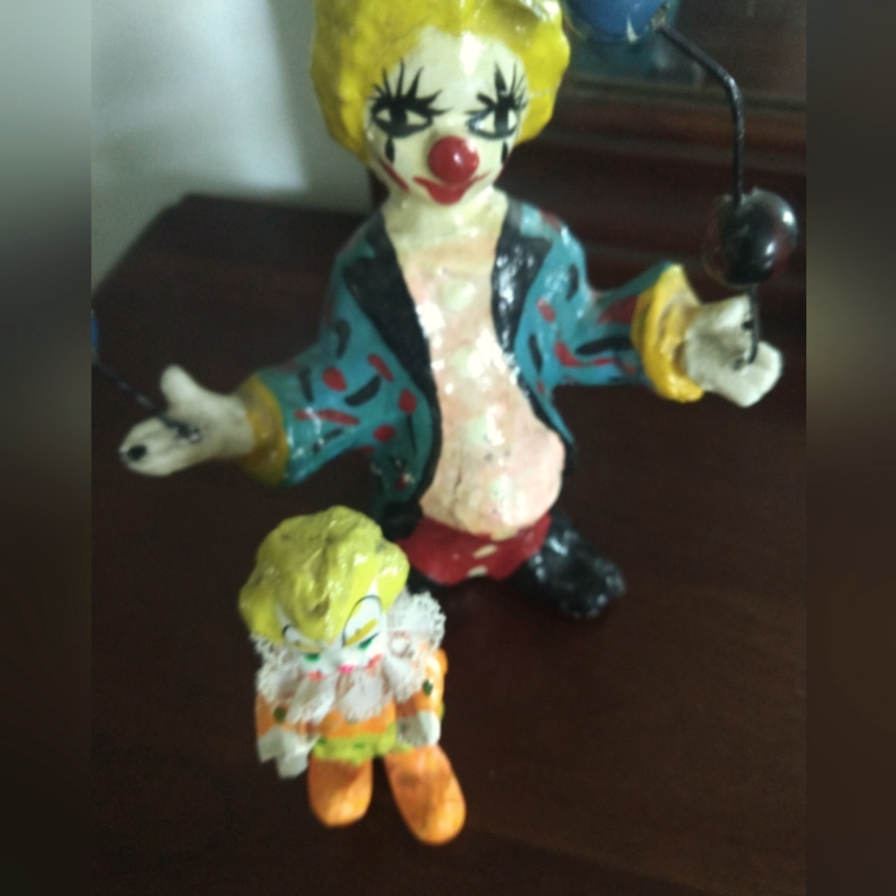 Paper-Mache Clowns, Made in Mexico figures